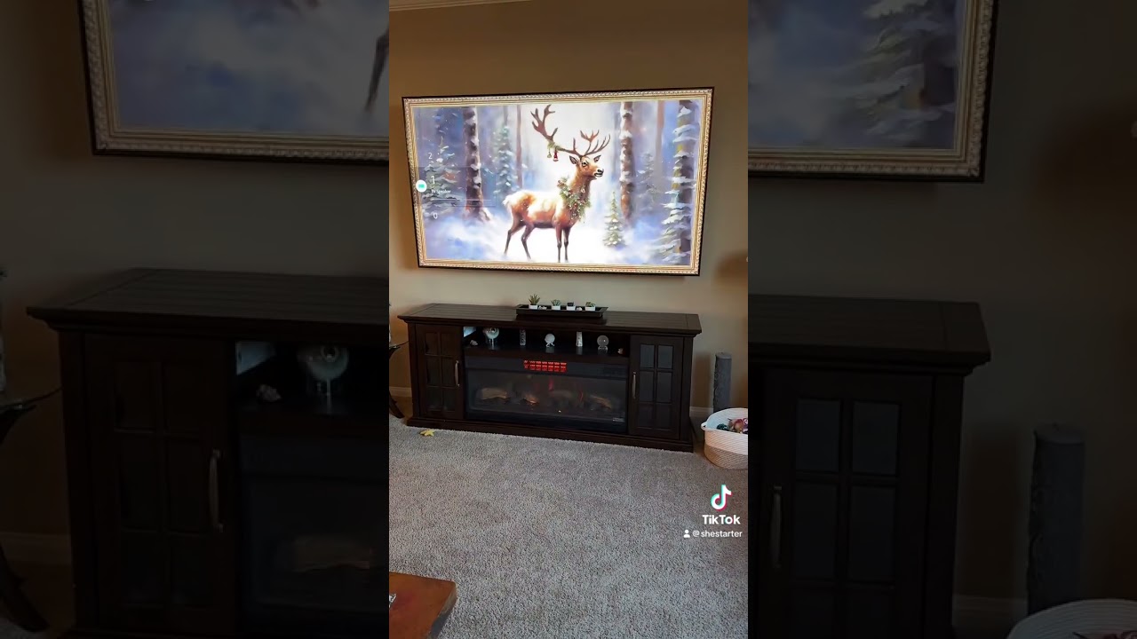 How to Hang Framed Christmas Art on Your Wall Using Your TV