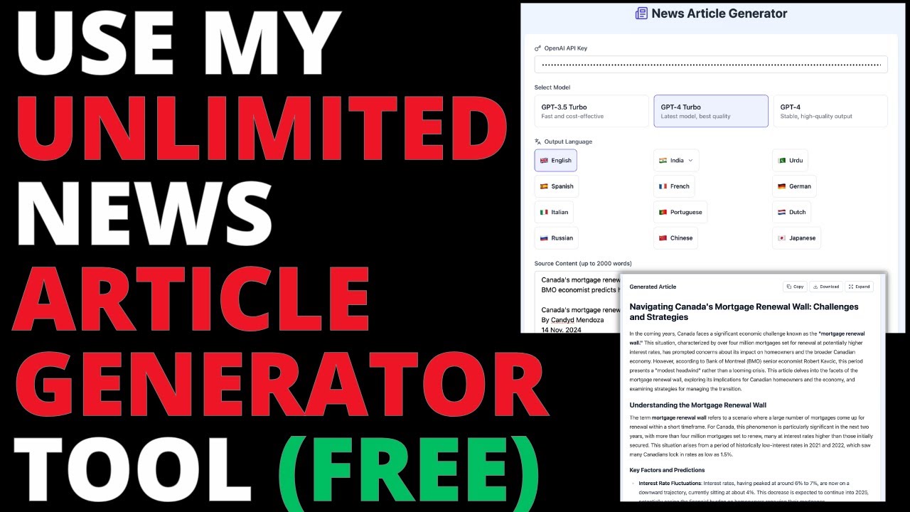 AI News Article Generator Tool Tutorial